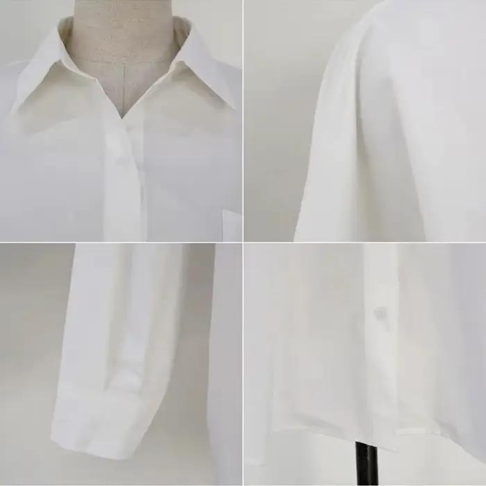 Chemise blanche à manches longues pour femmes, ample, tout avec la nouvelle version coréenne d'autom
