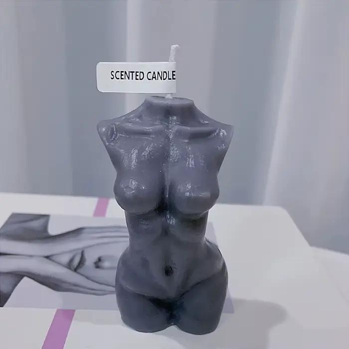 Bougie parfumée en forme de torse féminin pour la décoration de la maison – Bougie artistique en cir