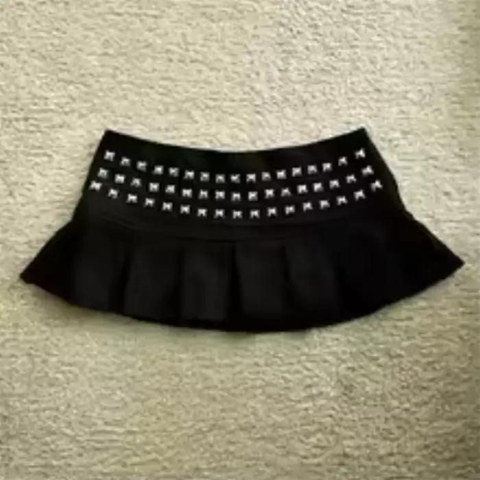 Mini jupe gothique Punk croisée pliable pour femmes, vêtements de rue, mode d'été, jupe courte taill