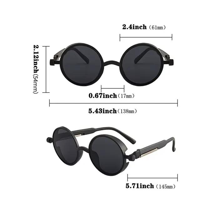 Lunettes de soleil Steampunk gothiques classiques pour hommes et femmes, lunettes de soleil rétro, m