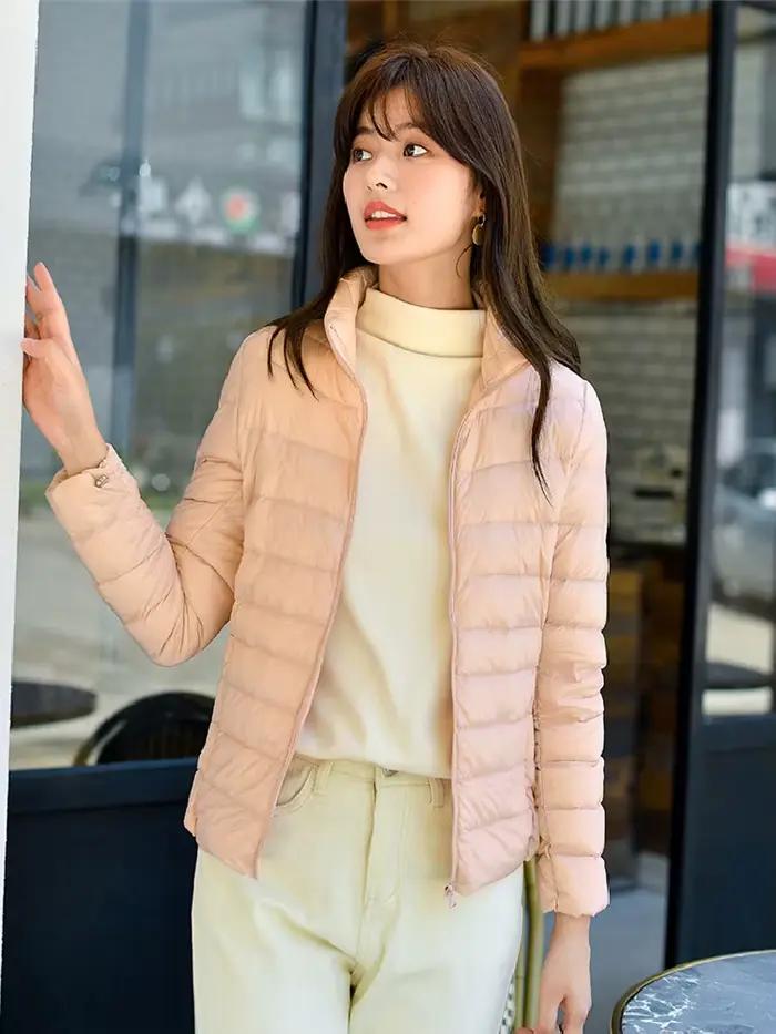 Vestes bouffantes courtes et cintrées pour femmes, manteau chaud Ultra léger et pliable, vêtements d
