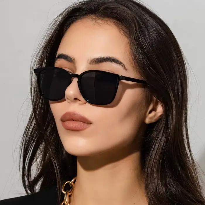Lunettes de soleil carrées vintage tendance pour femmes, lunettes de soleil de marque de luxe, lunet