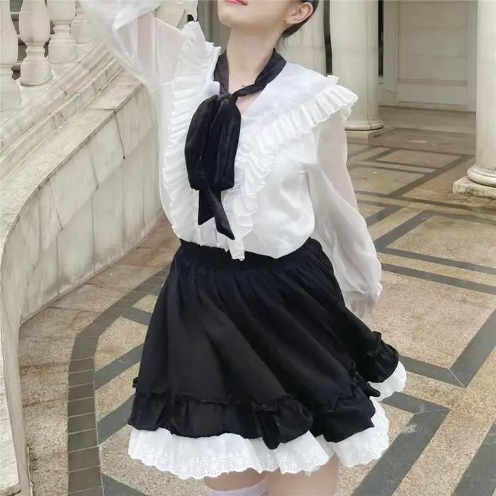 Jupes d'été pour femmes, jolies, simples, patchwork, loisirs, style japonais rétro, taille haute, 03