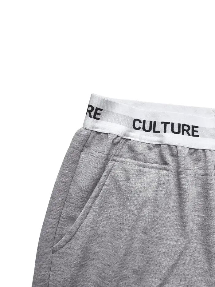 Pantalon de survêtement vintage américain à jambes larges, design de ceinture avec inscription CULTU