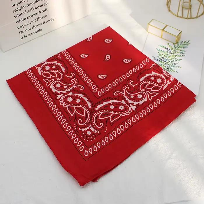 Bandana tête carrée Hip Hop foulards noirs femmes sport Bandana bandeau de cheveux foulard de cou sp