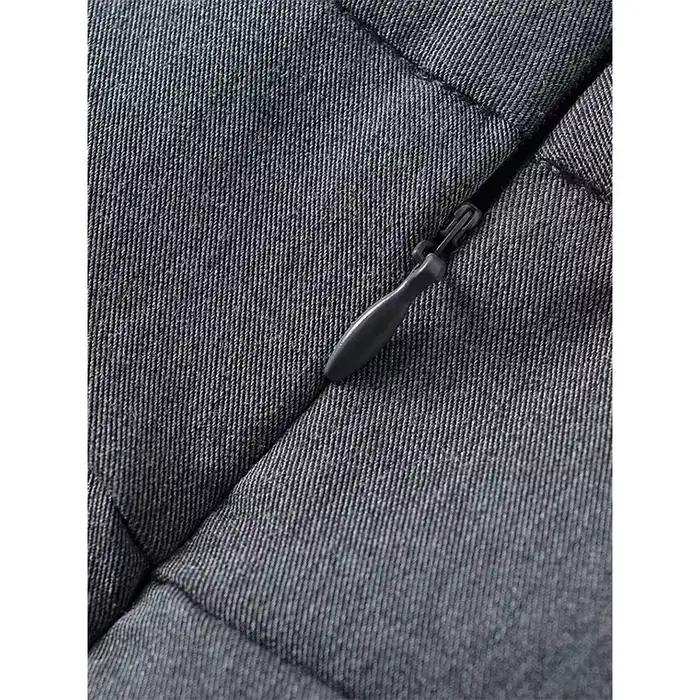 Mooyufon femmes mode solide dos fermeture éclair a-ligne Mini jupe Vintage taille haute femme Chic d