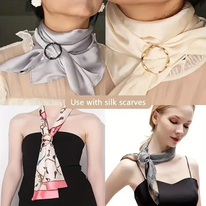 5 pièces/ensemble chemise polyvalente anneau boucle de ceinture ceinture et écharpe ajusteur ceintur