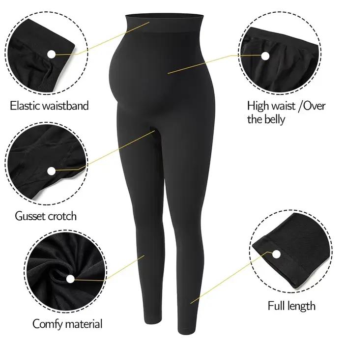 Leggings de maternité sur le ventre, pantalons de grossesse, collants de soutien du ventre taille ha