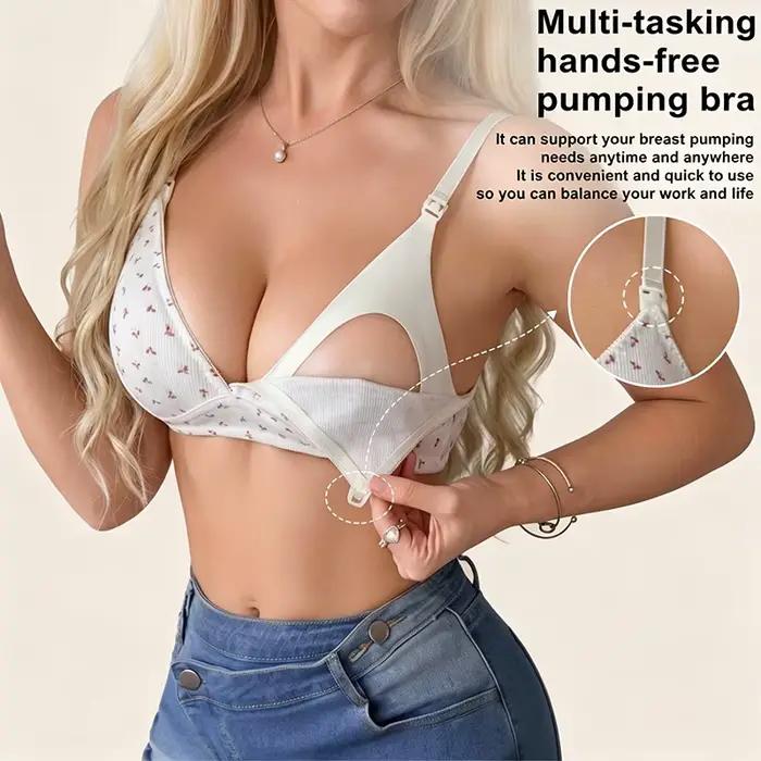 Soutien-gorge d'allaitement mains libres multi-tâches pour la maternité, doux, 92 % coton, sans fil,