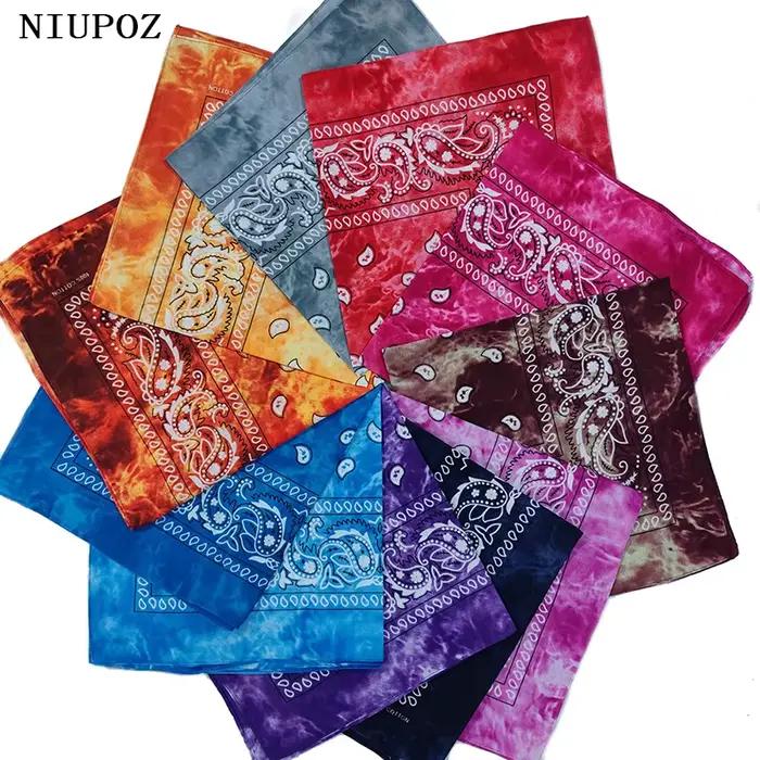 Nouveau Design cravate colorant cajou Paisley Hip Hop 100% coton carré Bandana écharpe unisexe bande