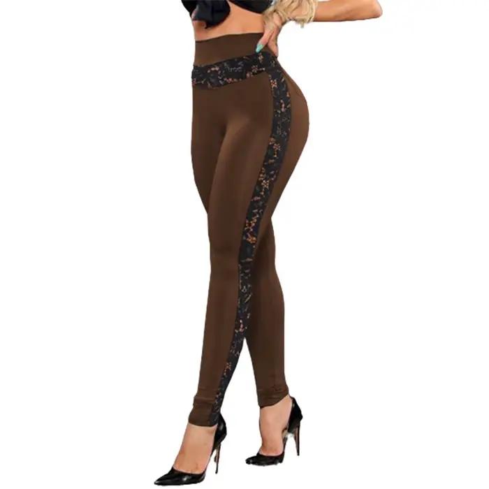 Pantalon de Yoga ample pour femmes, Legging en dentelle, Sexy, Crochet, travail rapide, Fitness, Spo