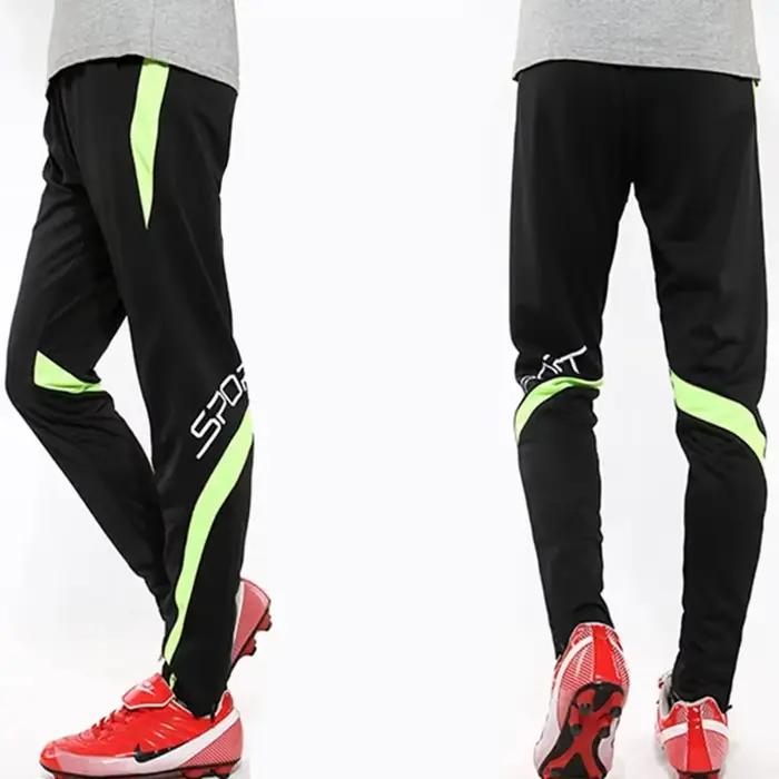 Pantalon de Sport pour hommes, avec poches à fermeture éclair, pour jogging, Football, survêtement d
