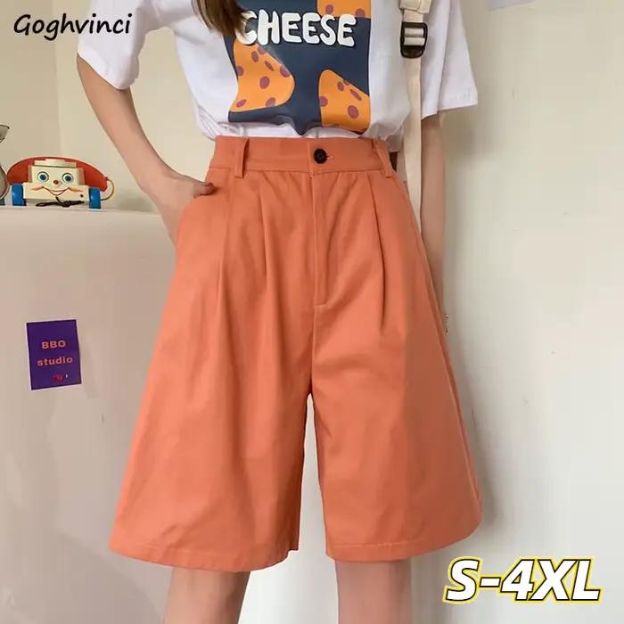 FJpreppy-Short Cargo Femme, All-Match Fashion, Longueur Genou, Bf Casual, Ulzzang Vintage, Office La
