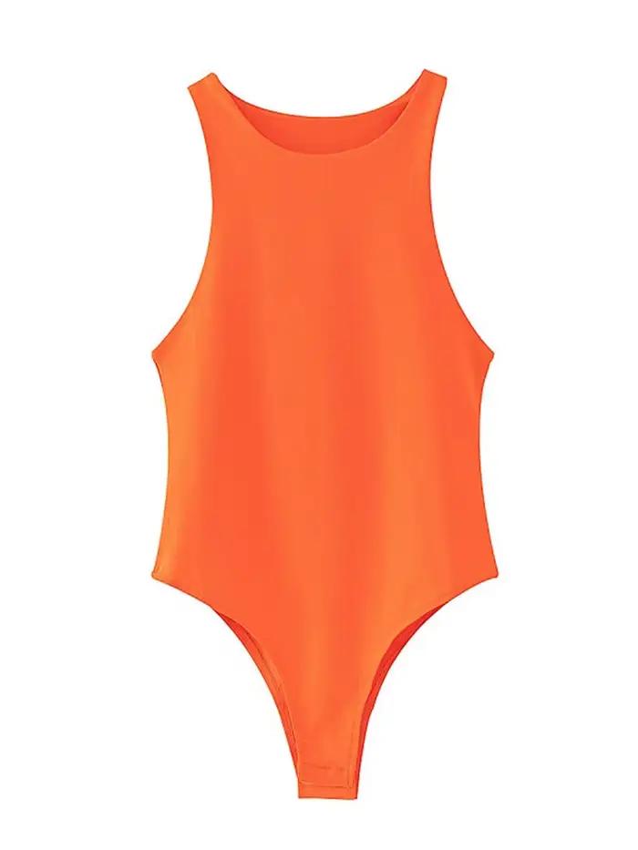 Été solide sexy moulante femmes body femme 4 couleur vert mince body décontracté chic dame club cour
