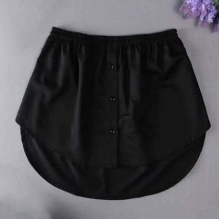 Sous-jupe détachable pour femmes, fausse chemise, jupe irrégulière, chemisier à queue, extension en