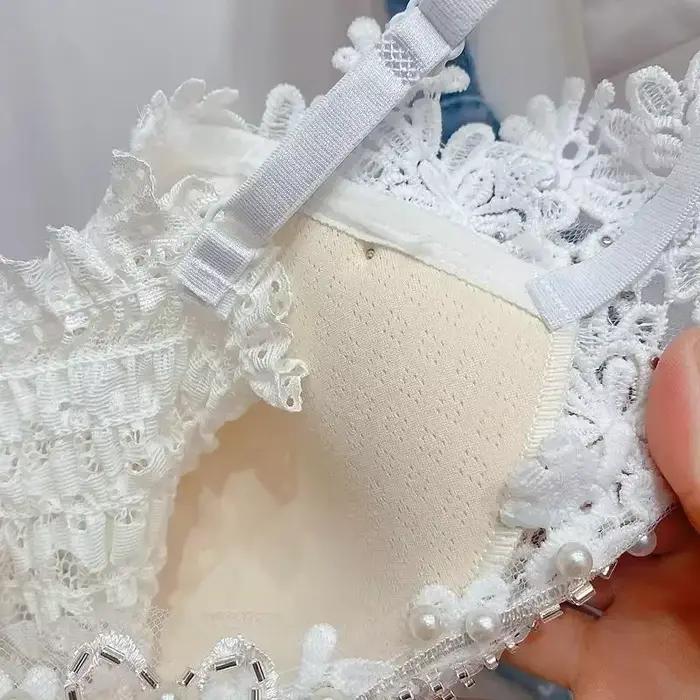 Femmes vêtements lourd perles débardeur fleuri Sexy culture hauts Ropa Mujer dentelle papillon haut