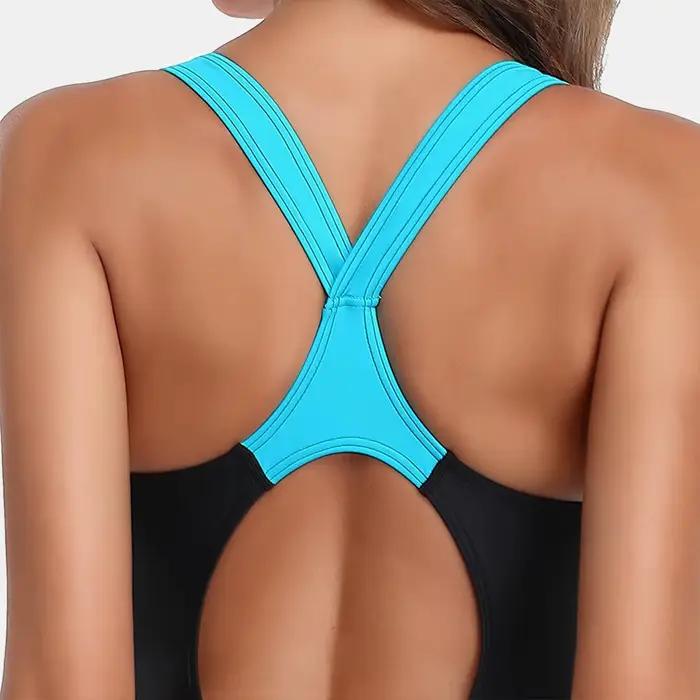 Anfilia-Maillot de bain une pièce pour femme, tenue de sport, aérobie, natation, documents trempés,
