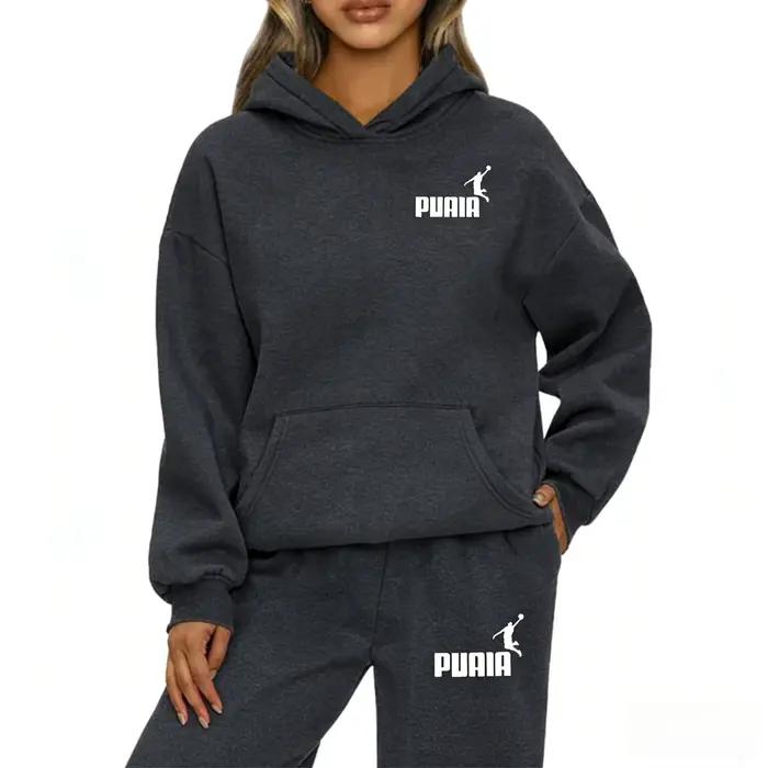 Ensemble de vêtements de sport pour femme, sweat-shirt à capuche coupe-vent et chaud pour cyclisme e