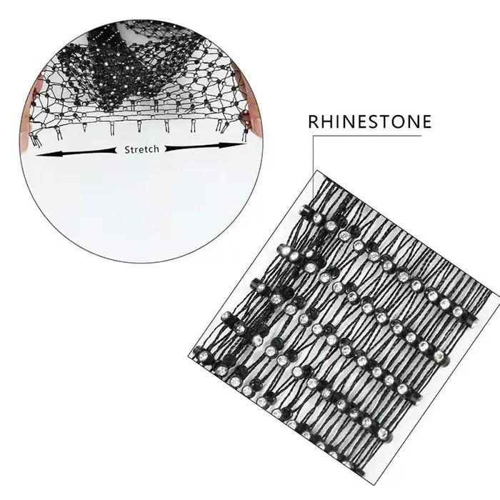 Haut court en résille pour femmes, Sexy, strass brillants, débardeur Y2K, transparent, Cover-Up pour