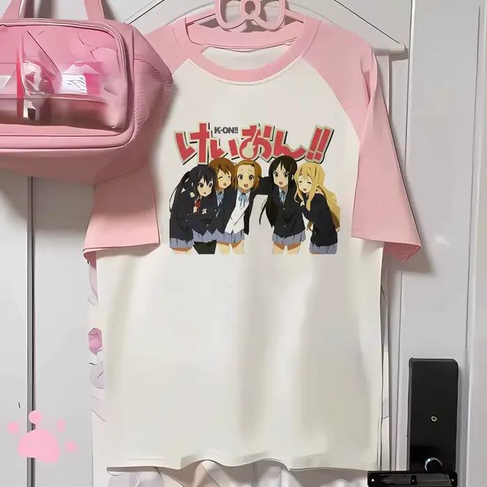 K-on t-shirts femmes bande dessinée t-shirt femme designer drôle vêtements graphiques