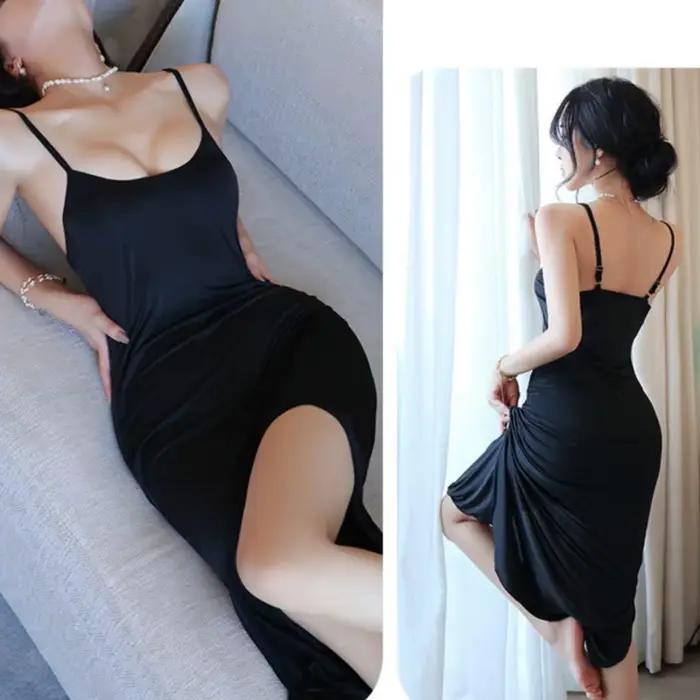 Robe combinaison camisole lisse avec tempérament élégant et coupe ajustée robes décontractées pour f