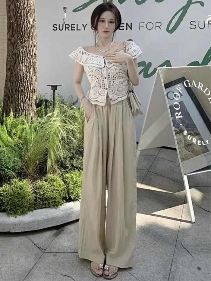 Cardigans femmes élégant évider loisirs Streetwear Design solide tendre attrayant romantique ample à
