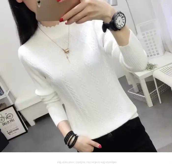 Nouveau élégant printemps automne hiver Femme vêtements tricot Pull Pull chaud Pull Femme à manches