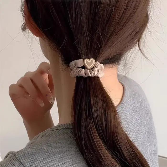 Lot de 10 élastiques à cheveux en cuir pour femme, pour queue de cheval haute, accessoires capillair