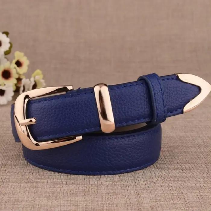 Ceinture de pantalon en cuir pour femmes, tendance, blanche, mode, haute qualité, solide, Vintage, b