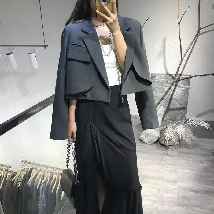 Court Petit Costume Veste Dame 2023 Printemps Automne Nouveau Style Occidental Veste de Costume Blaz
