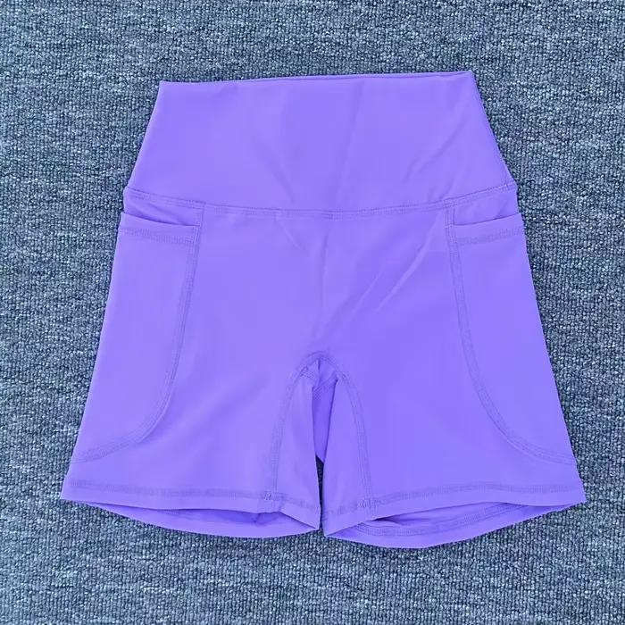 Short de sport à poches pour femmes, taille haute, short de levage des hanches, Yoga, court, entraîn