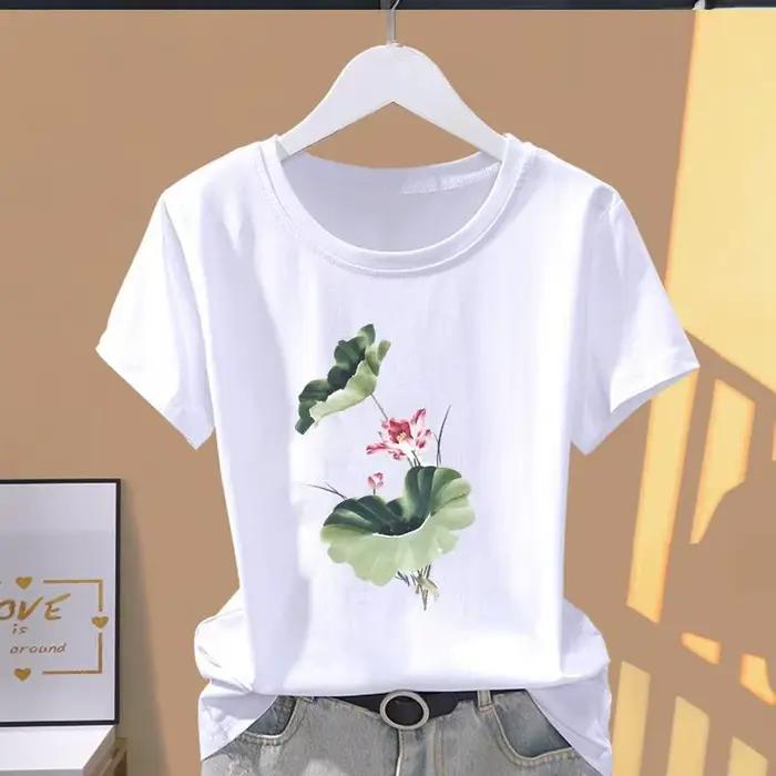 T-Shirt à Manches Courtes pour Femme, Vêtement Imprimé Papillon, Mode Pop, Décontracté
