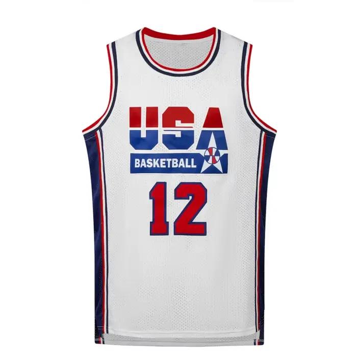 Maillot de basket-ball pour hommes, respirant, col rond, vêtements de sport sans manches, uniforme d