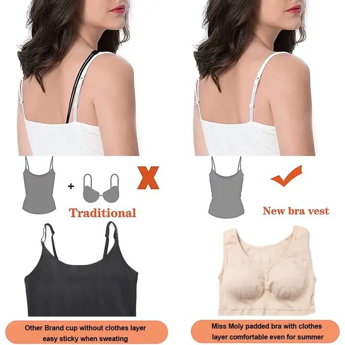 Caraco gainant pour femmes avec soutien-gorge intégré, contrôle du ventre, Camisole, débardeur, sous