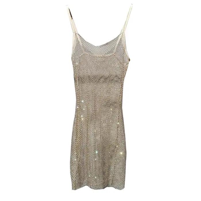 Bunduextrêmes-Robe Mi-Longue Sexy et Slim pour Femme, Diamant Brcorporelle, Clip, Sac de Tempérament