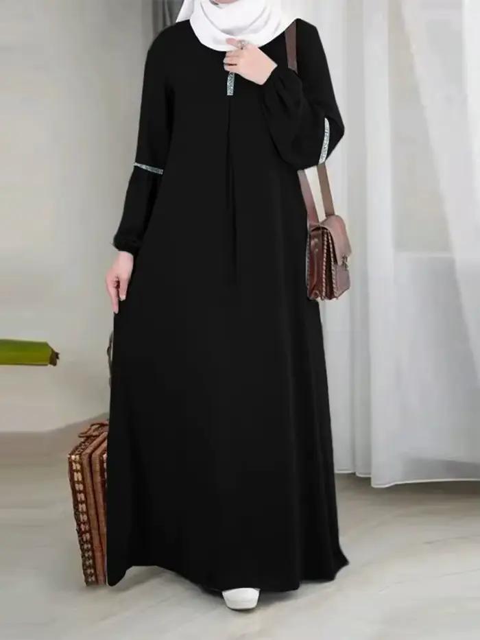 Abaya à manches longues pour femmes musulmanes, mode arabe, moyen-orient, Dubaï, marocain, robe de s