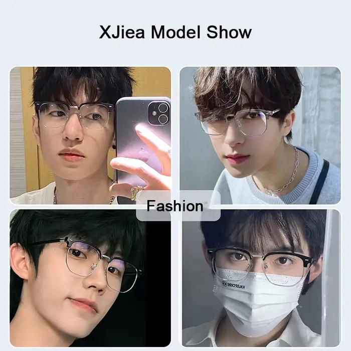 XJiea – lunettes photochromiques Anti-lumière bleue pour hommes et femmes, rectangulaires, semi-sans