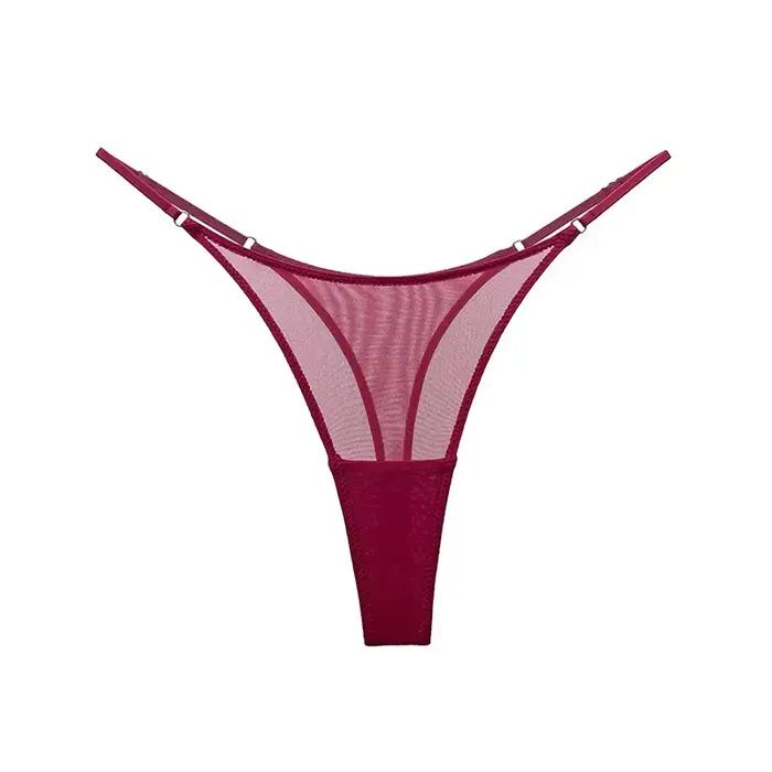 Culotte femme Lingerie Sexy string maille Ultra-mince sous-vêtements Sexy gaze transparente sport Fi