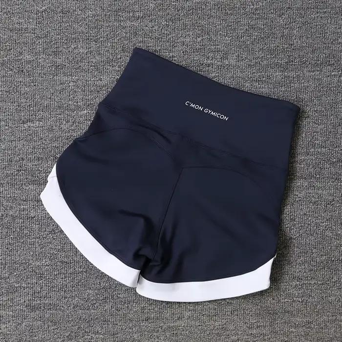 Short de sport taille haute pour les abonnés aux documents, pantalon de yoga serré, élastique, pêche