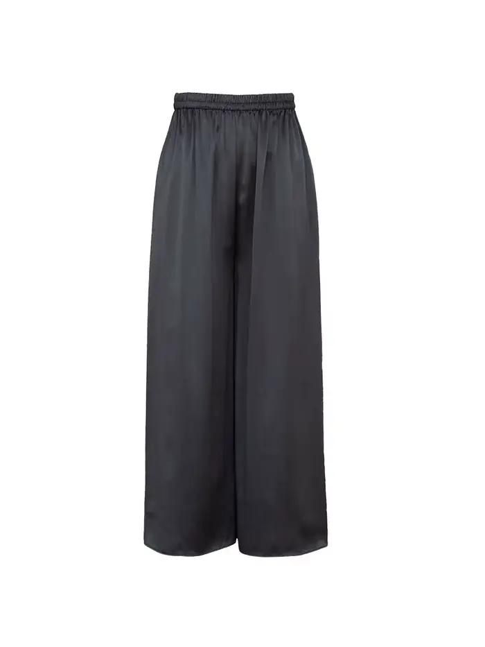 SuyaDeam – pantalon en soie Pure 100% pour femmes, taille élastique, jambes larges, longueur chevill