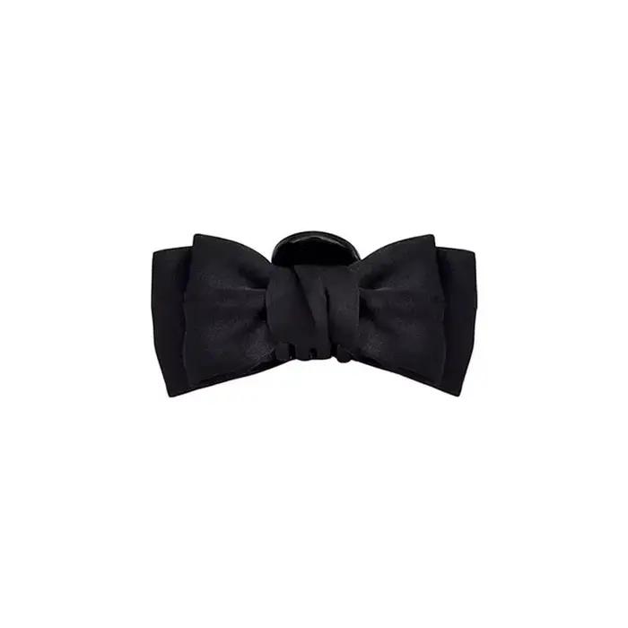 Pince à cheveux avec nœud noir pour femmes et filles, pince latérale pour la front, princesse, petit