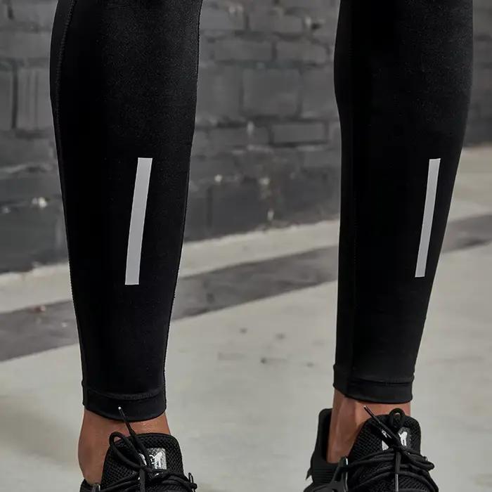 VANSYDICAL – pantalon de Compression pour hommes, collant de course avec rayures réfléchissantes, Le