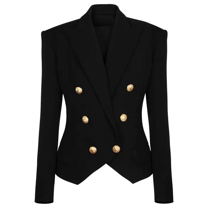 S-XXL trois couleurs 2023 mode nouveau solide Double boutonnage élégant Style CommPiedmont décontrac