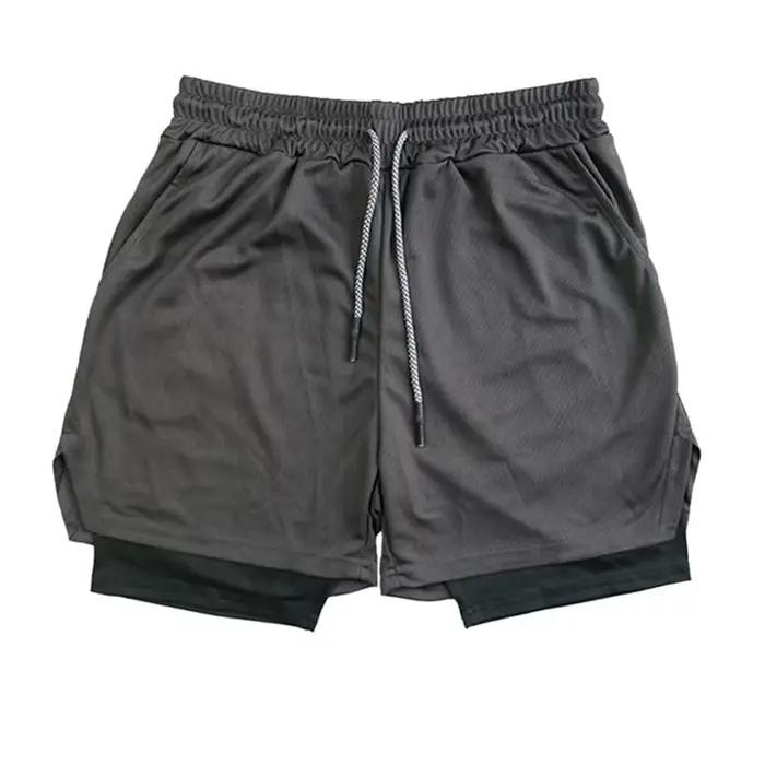 Short multi-poches pour hommes, short de Fitness, décontracté, sport de plage, doublé, slim, Style q