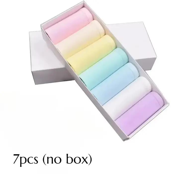 Lot de 7 culottes en coton pour femmes, slips solides doux et respirants, sous-vêtements de tous les