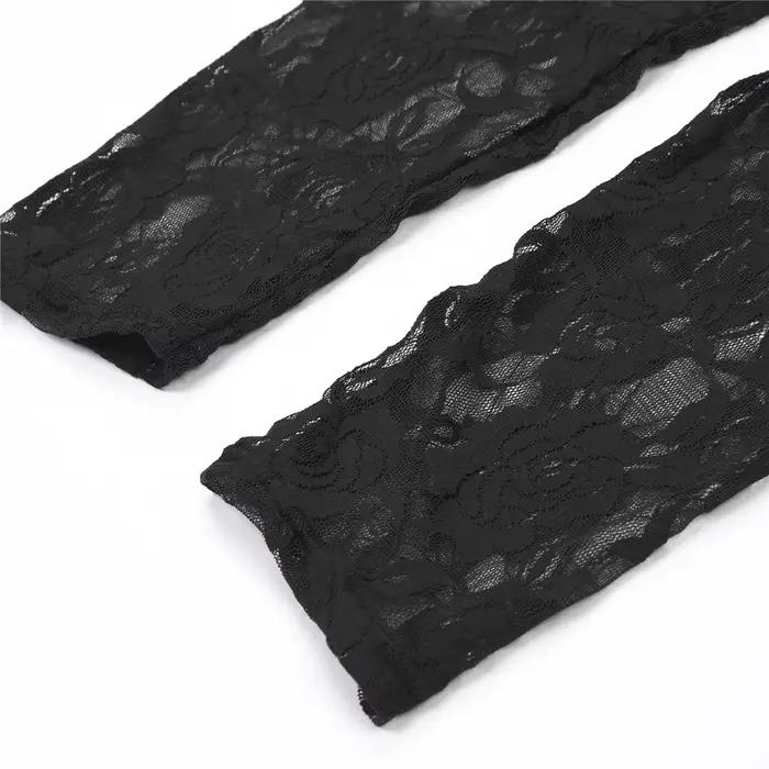 Leggings grande taille pour femmes, pantalon slim de couleur unie, couture en dentelle florale trans