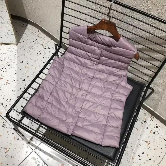 2025 nouvelles femmes sans manches doudoune printemps hiver femme 90% duvet de canard blanc Ultra lé