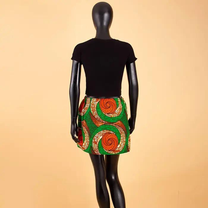 Mini jupes courtes imprimées africaines pour femmes, jupe d'été à volants, taille haute, Streetwear,