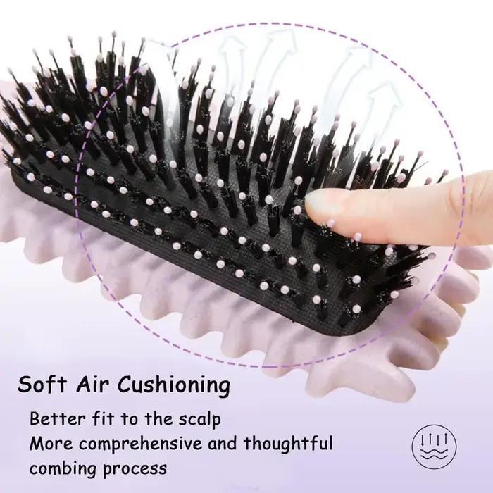 WANMEI – brosse démêlante pour cheveux bouclés, peigne de Massage du cuir chevelu avec boucles de ch