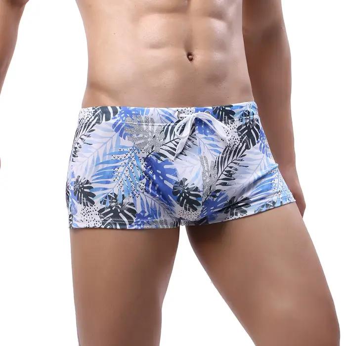 Vente chaude maillots de bain homme boxeurs de natation Shorts Sexy maillot de bain hommes taille ba